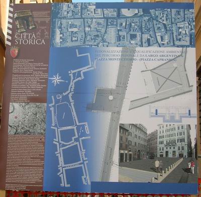 Percorso pedonale con segnaletica