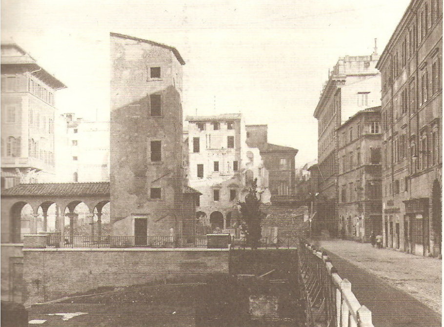 Demolizioni in Via delle Botteghe Oscure, 1920